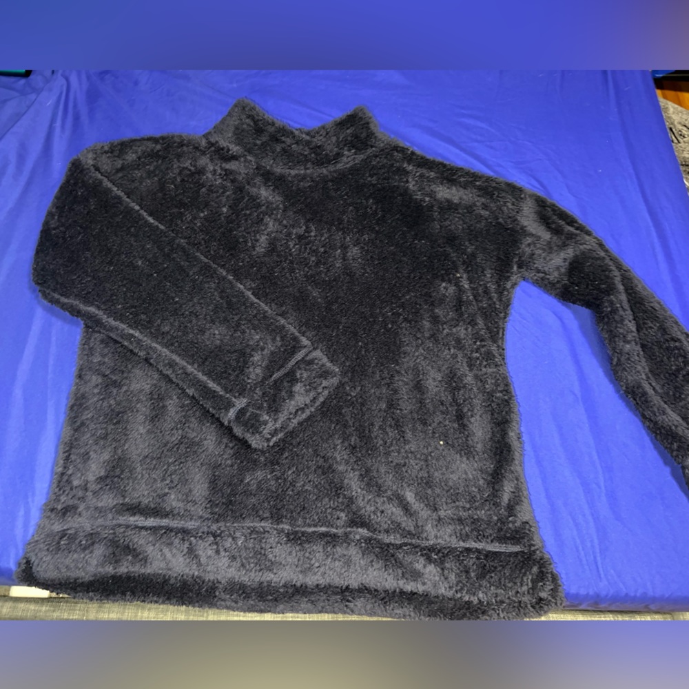 Navy Blue Fuzzy Sweater